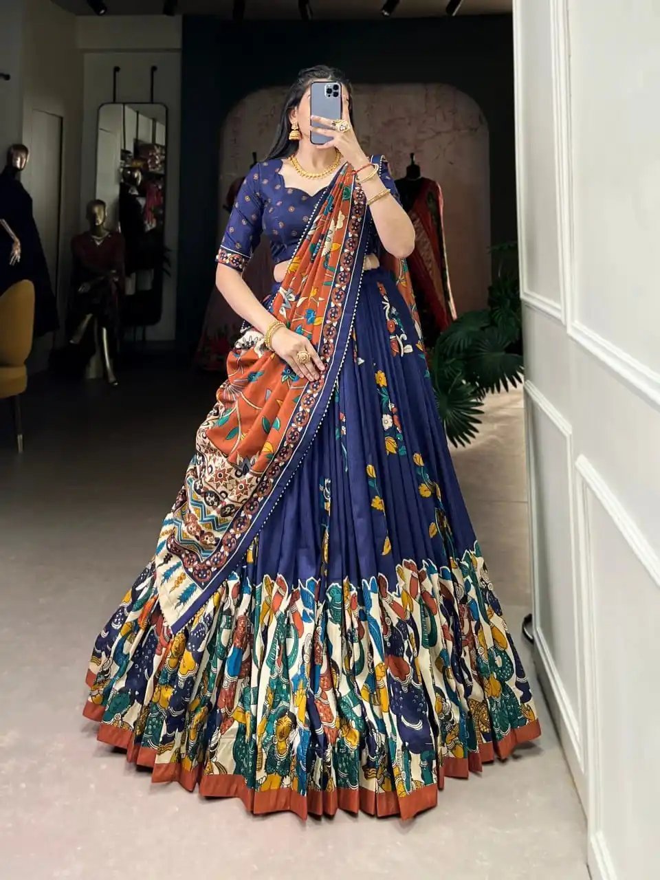 Radiant Rhythms Foil Silk Chaniya Choli